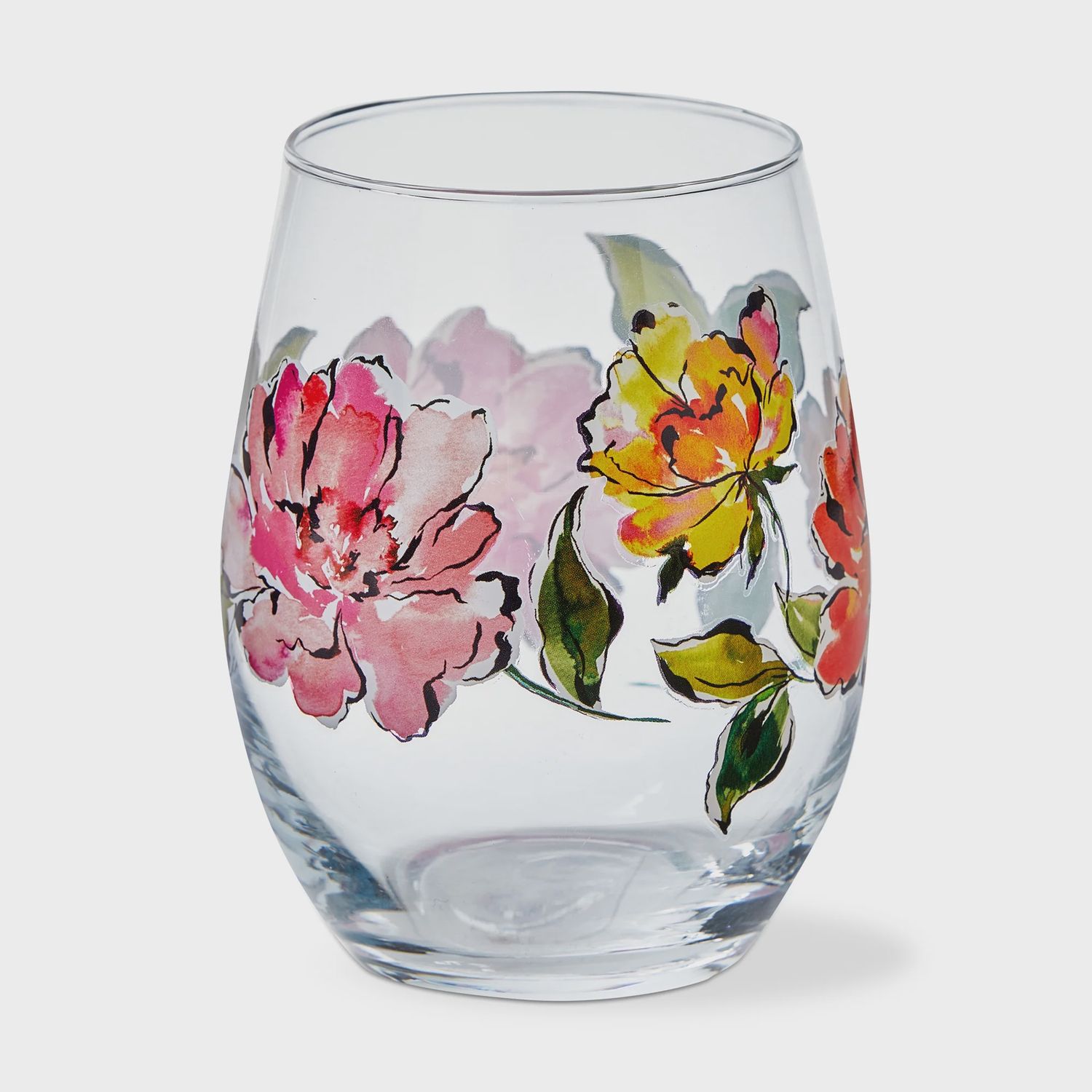 In Bloom Stemless Wine Glass