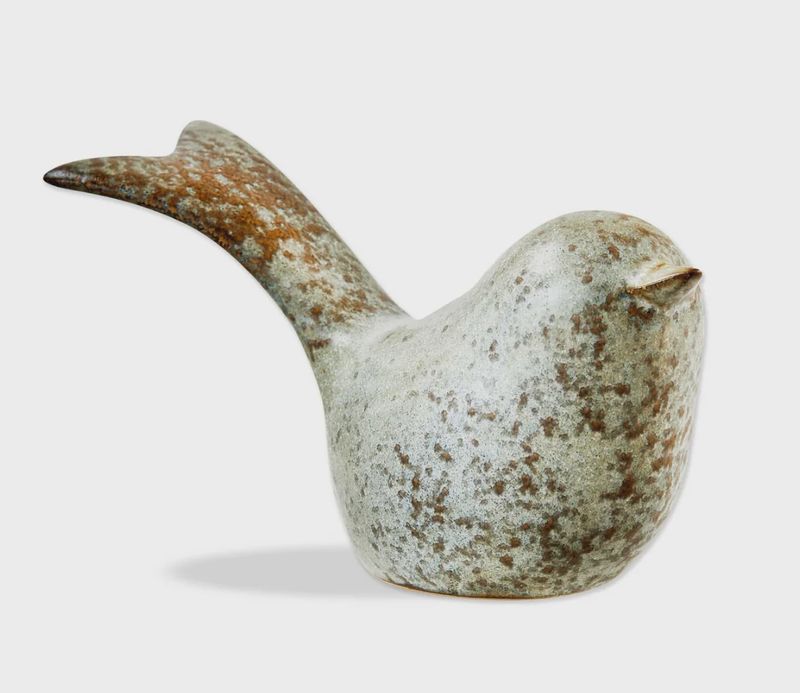 Long Tail Stoneware Bird