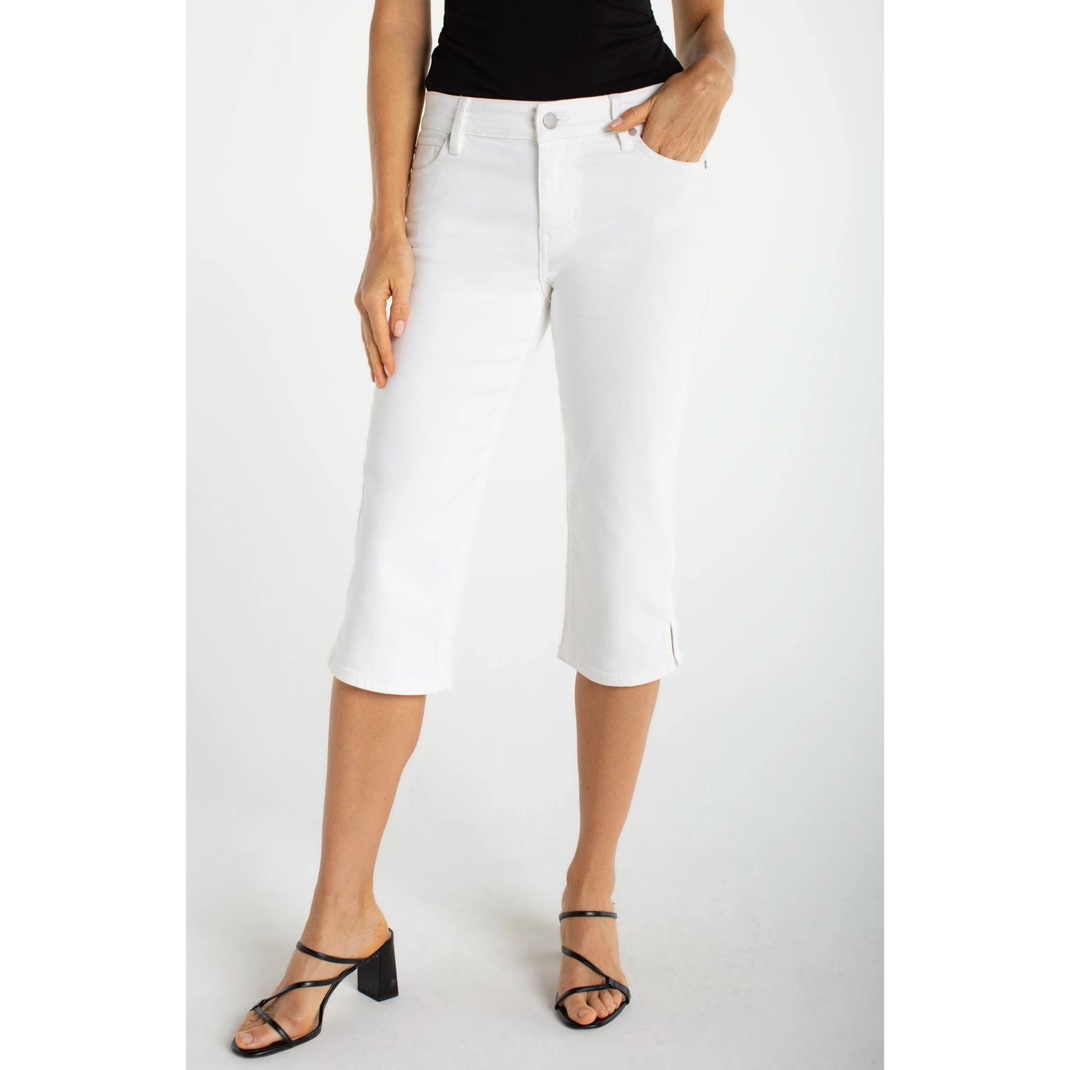 Liverpool Bright White Slit Capris