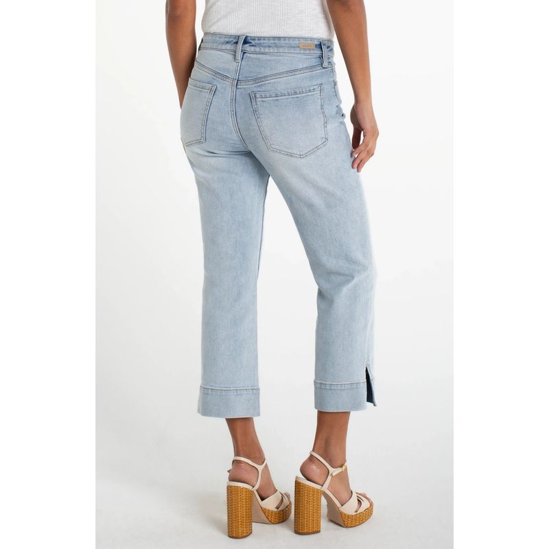 Liverpool Kennedy Straight Breakwater Crop Wide Hem Jean