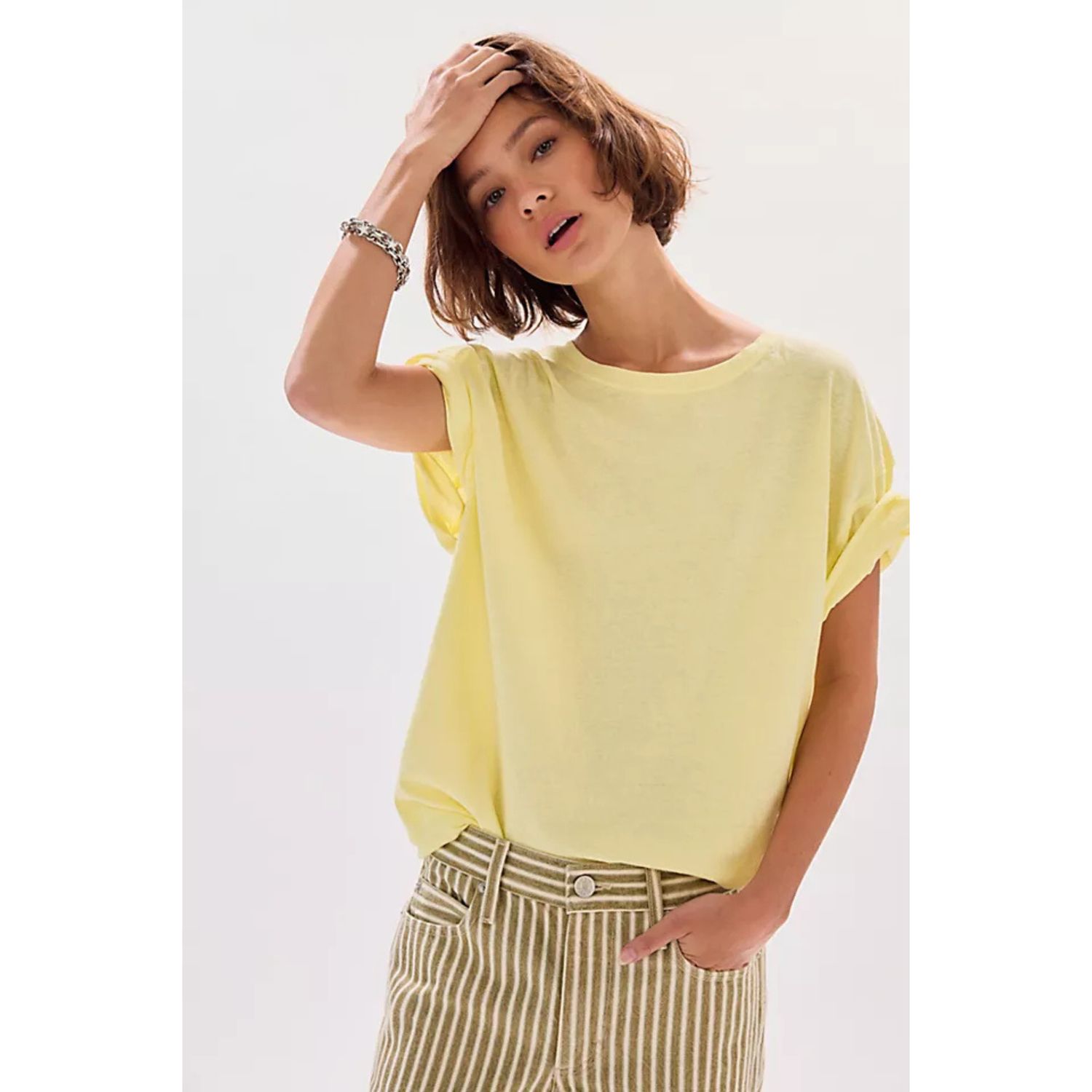 Free People Nina Lemon Water Tee