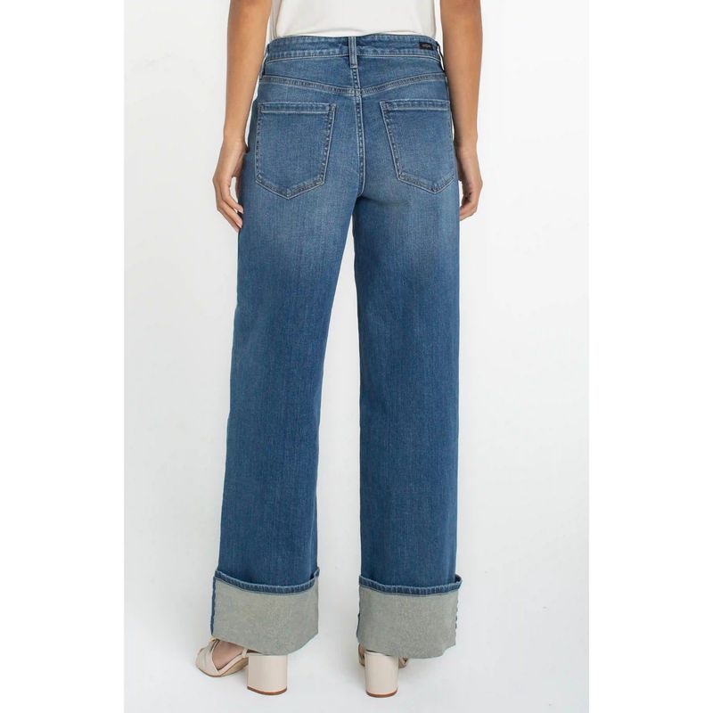 Liverpool Morgan Tidal Wave Cuffed Wide Leg Jean