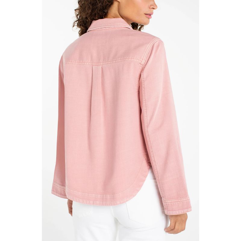 Liverpool Misty Blush High &amp; Low Denim Shacket