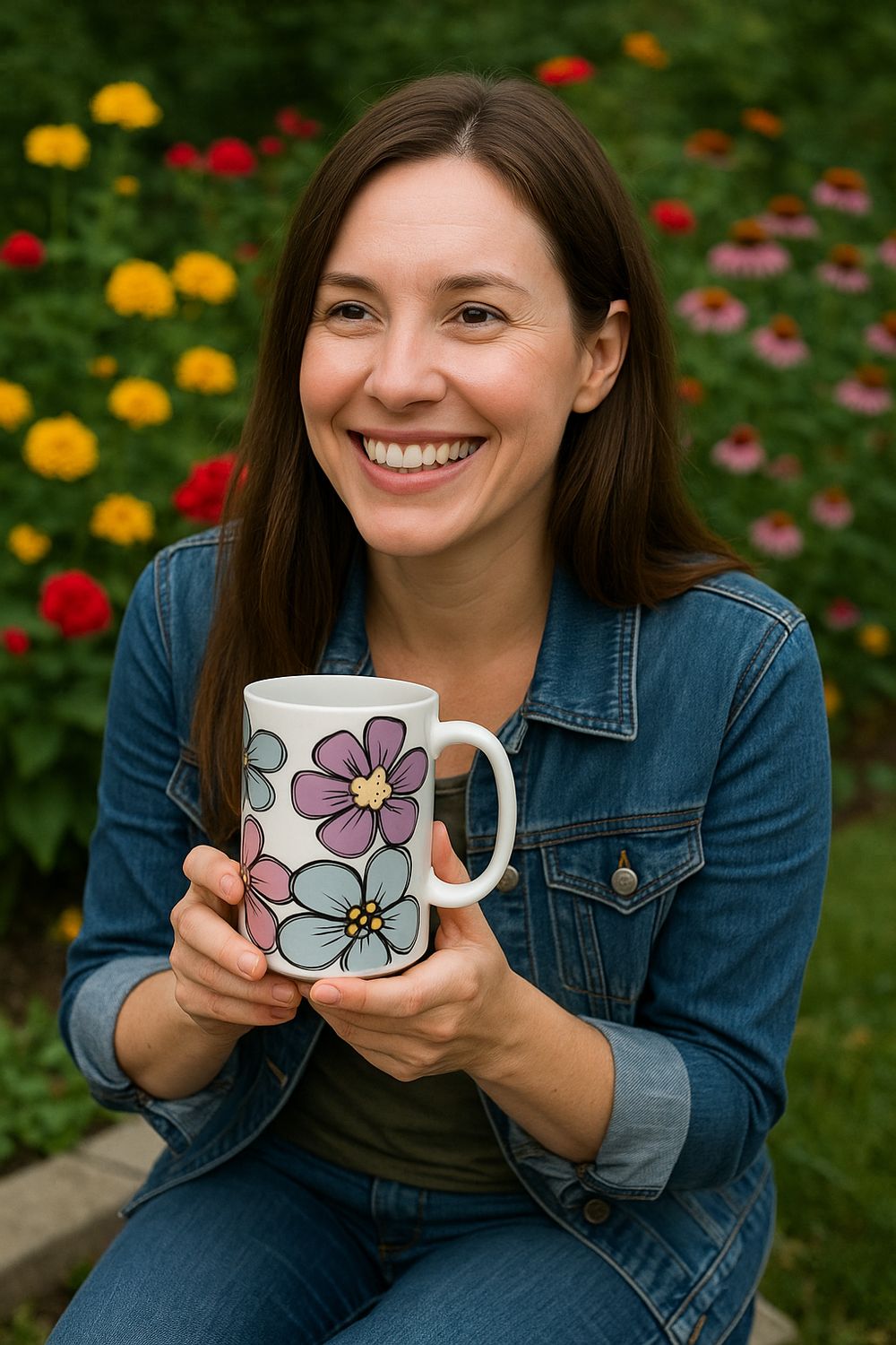 Bold Flowers Mug
