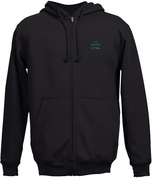 Full-Zip Hooded Sweatshirt 001a Black Tree