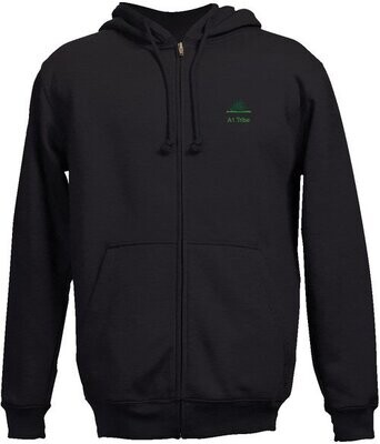Full-Zip Hooded Sweatshirt 001a Black Tree