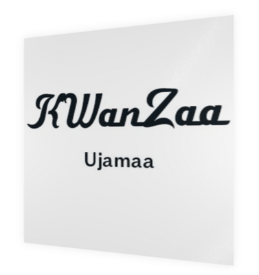 Kwanzaa Celebration card. Day 4 Ujamaa = Cooperate Economics.