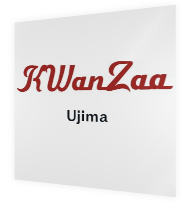 Kwanzaa card. Day 3=Ujima Collective Work &amp; Responsibility.