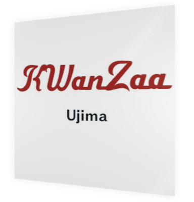 Kwanzaa card. Day 3=Ujima Collective Work &amp; Responsibility.