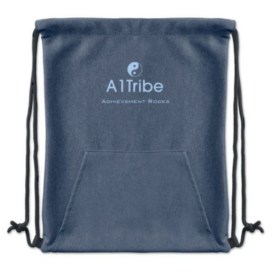 Pull-string Soft Denim PE-style backpack.