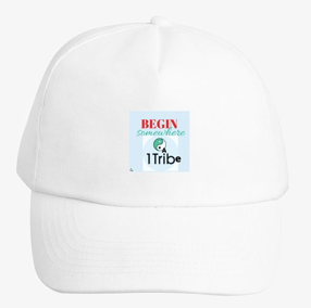 White Printed Cap 002