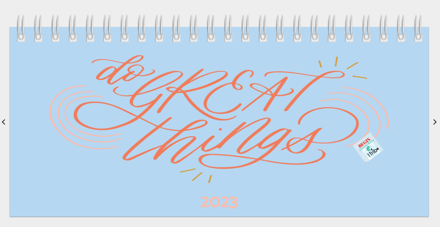 Desk Calendars. Functional compact desk size. Self-standing.