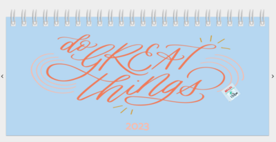 Desk Calendars. Functional compact desk size. Self-standing.