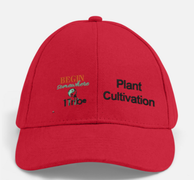 Plant Cultivation Red Embroided Cap Unisex. 2a