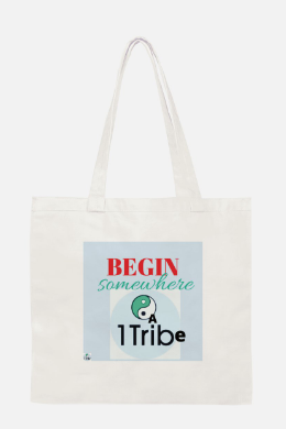 Premium Tote Bag in White, Black and Natural