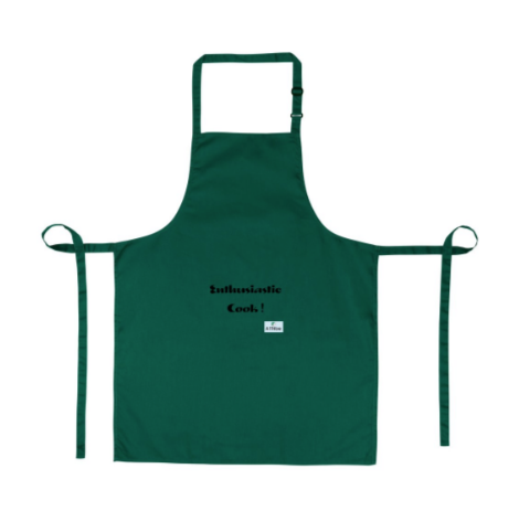 A1T Unisex Bib Apron leaf green. Front Pocket. In 1 Size.