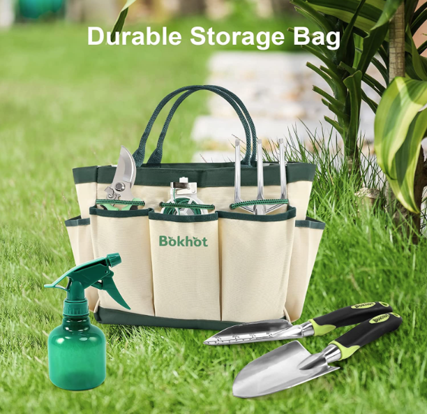 Gardening Hand Tool Set Kit with Heavy-Duty Tool Bag