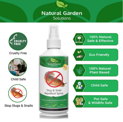 Natural Garden Solutions Organic Slug Snail Repellent Spray
