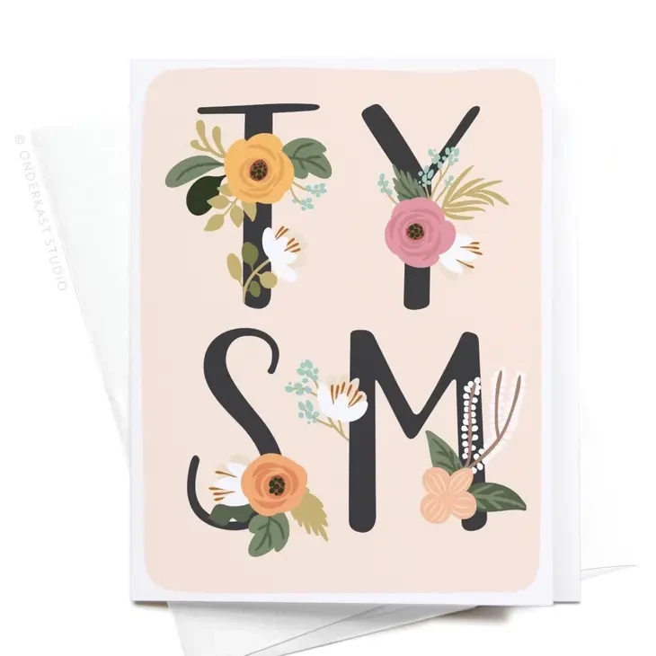 TYSM Floral Greeting Card