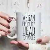 Vegan From My Head Tomatoes Ceramic Mug