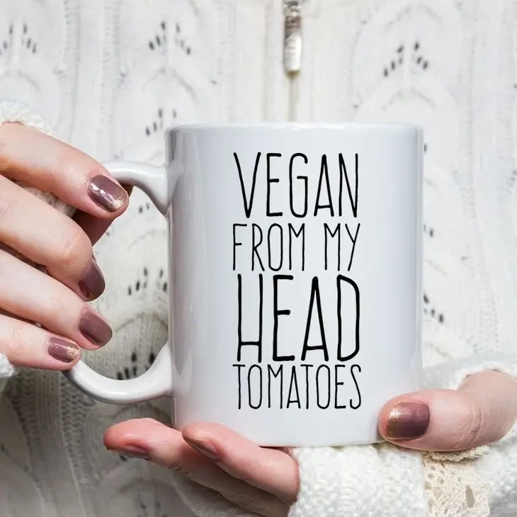 Vegan From My Head Tomatoes Ceramic Mug