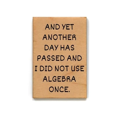 Wood Magnet, And Yet Another Day Has Passed And I Did