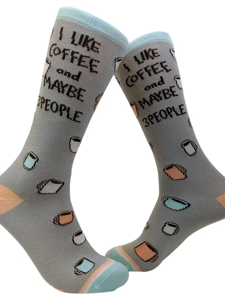 Socks, I Like Coffee And Maybe 3 People Sockss, Women