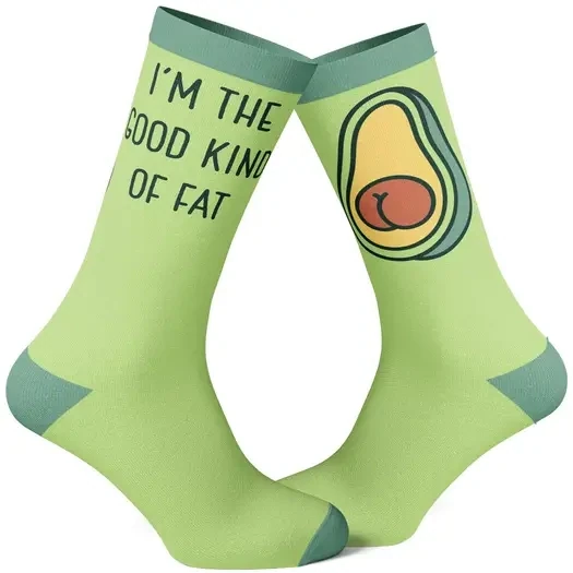 Socks, I'm The Good Kind Of Fat Avocado Butt, Women