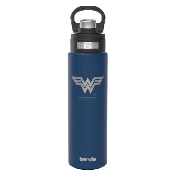 DC Comics, Wonder Woman Logo Engraved on Onyx Shadow, 24 oz