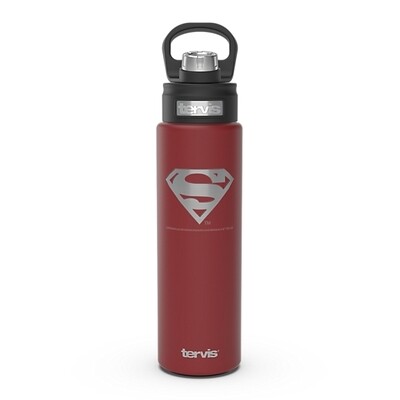 DC Comics, Superman Logo Engraved on Foxberry Red, 24 oz