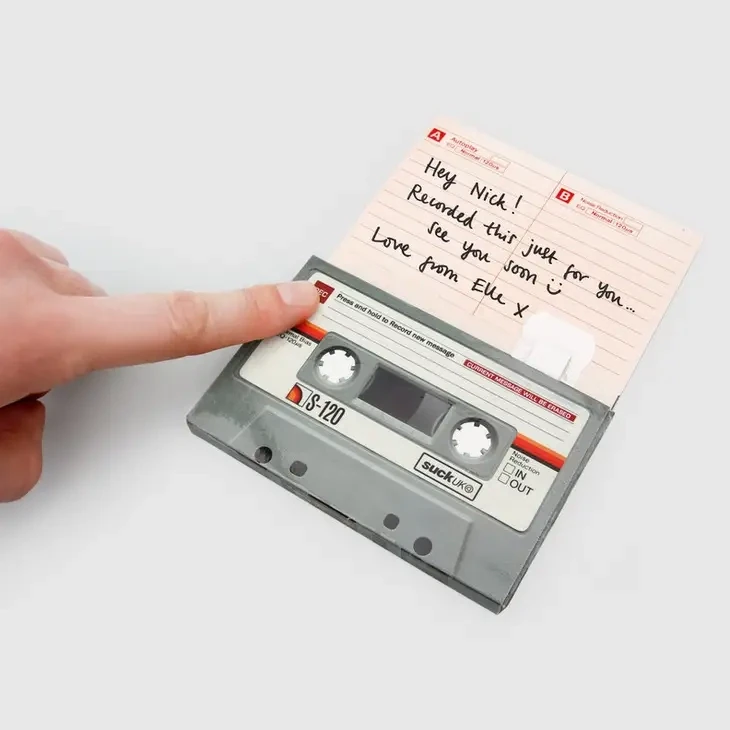 Record Your Own Message: Cassette Tape Greetings Card