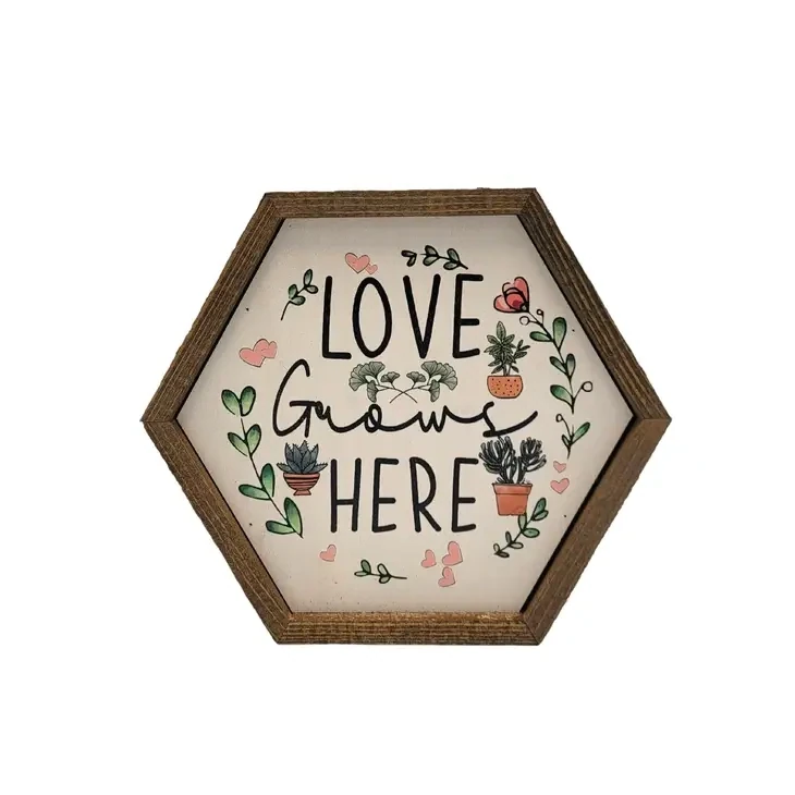 Love Grows Here, Wood Sign