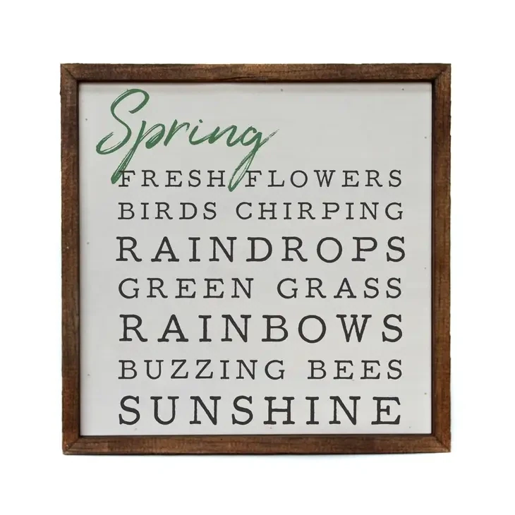 Spring Fresh Flowers Garden, Wood Sign