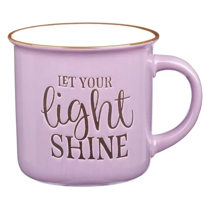 Let Your Light Shine Lavender Camp-style Mug