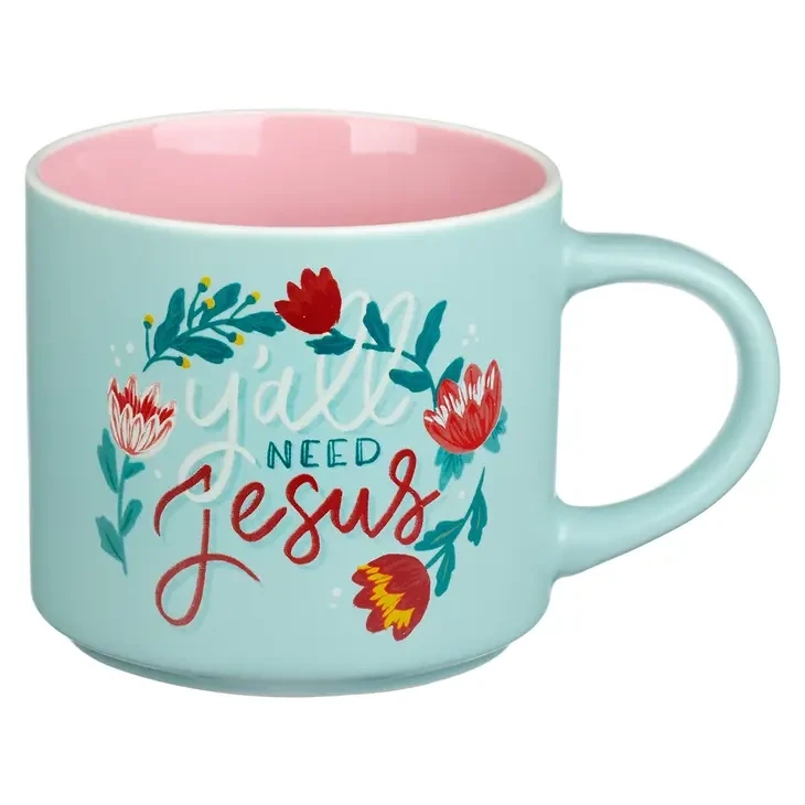Y&#39;all Need Jesus Ceramic Coffee Mug