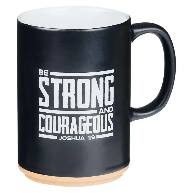 Strong and Courageous Black Lion Ceramic Mug
