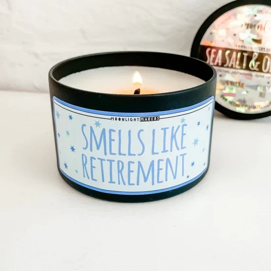 Candle, Smells Like Retirement