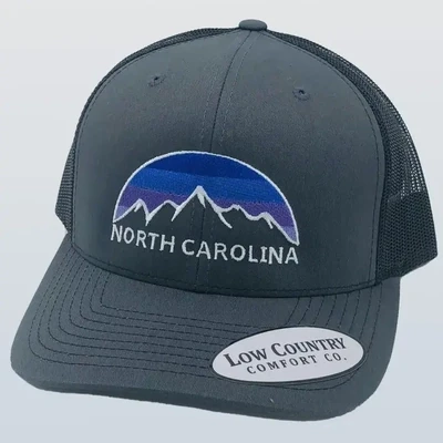 North Carolina Mountain Skyline Charcoal/Black Hat