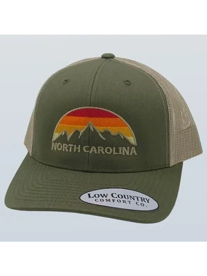 North Carolina Mountain Skyline Moss/Khaki Hat