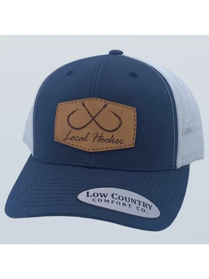 Local Hooker Fishing Patch Leather Hat