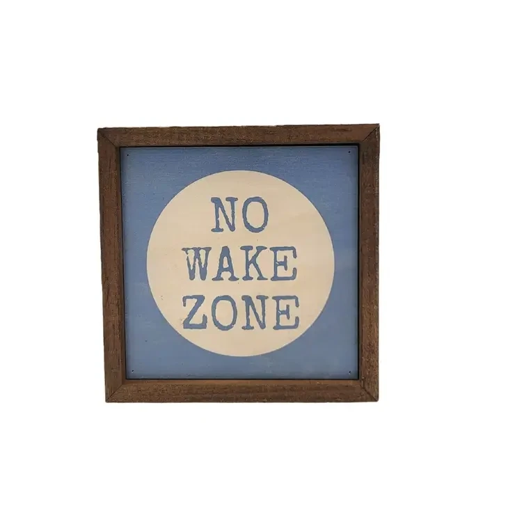 6x6 No Wake Zone Cabin Sign