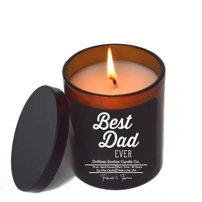 Best Dad Ever Soy Wax Candle, Teakwood & Tobacco