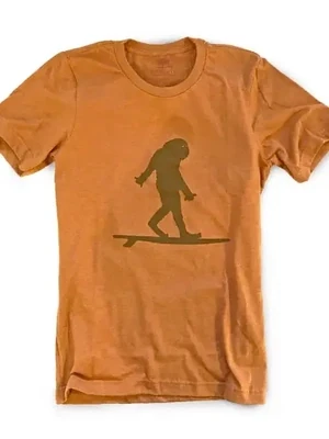 Surfing Sasquatch T-shirt, S/S, Heather Autumn