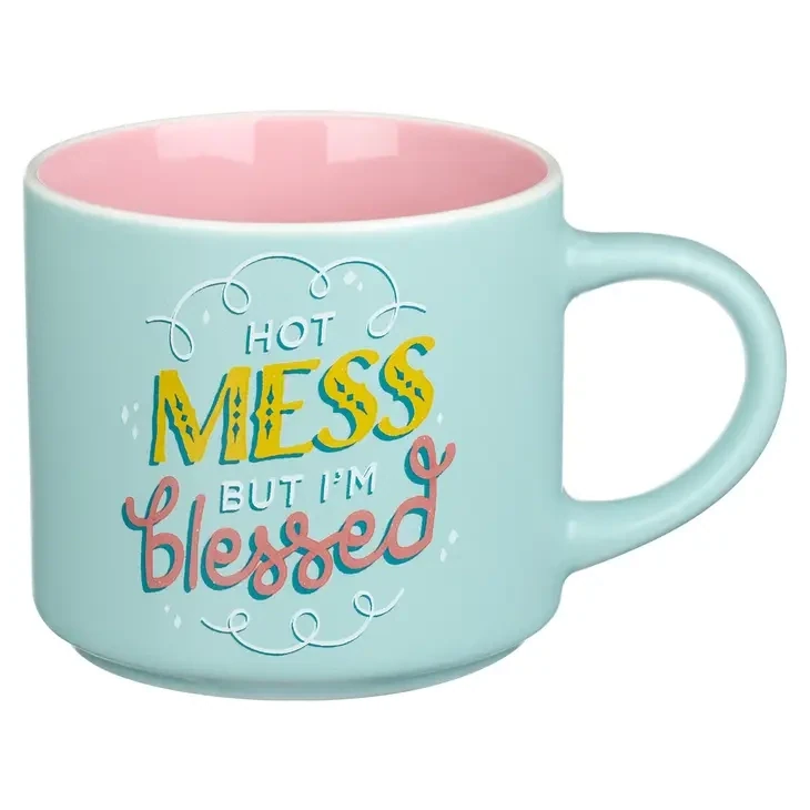Hot Mess But I'm Blessed Ceramic Coffee Mug