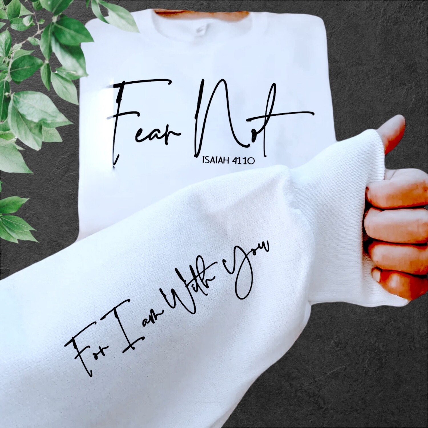 Fear Not White Crew Neck Sweatshirt