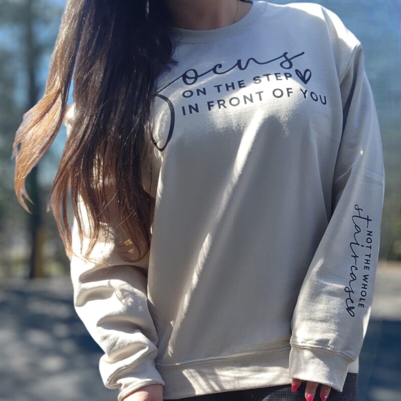 Focus Beige Crew Neck Sweatshirt