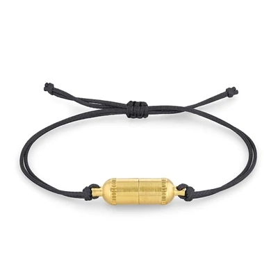 Intention Capsule Gold Bracelet - Black