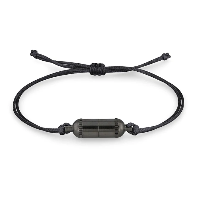 Intention Capsule Gunmetal Bracelet - Black
