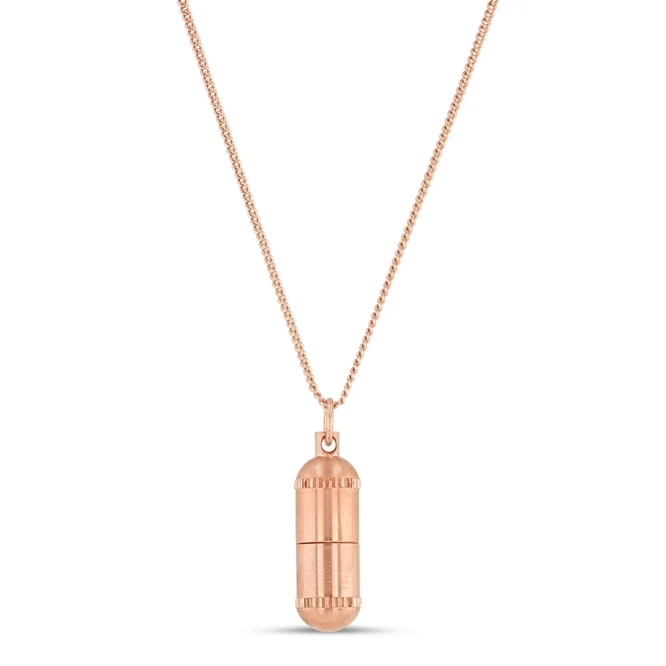 Intention Capsule Rose Gold Necklace - Dainty Chain