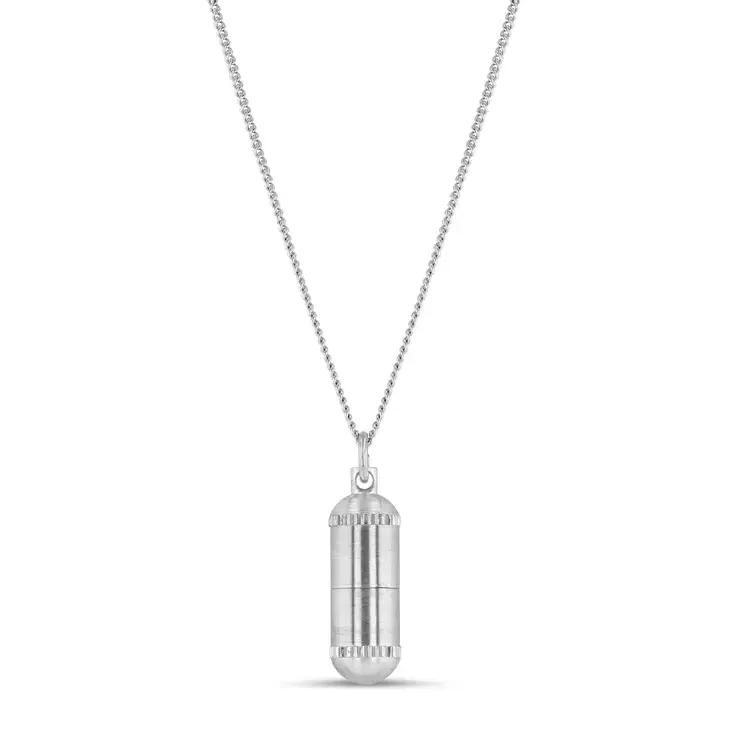 Intention Capsule Silver Necklace - Dainty Chain